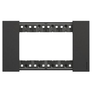 Placca Bticino Living Now 4 Moduli colore nero KA4804KG