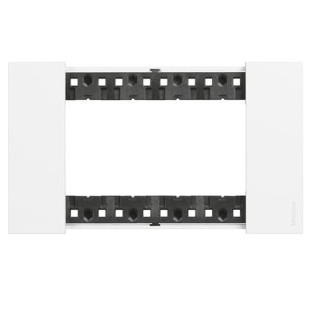 Plaque Bticino Living Now 4 Modules couleur blanc KA4804KW