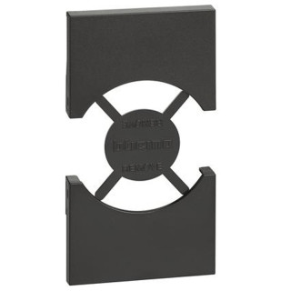 Cover Bticino Living Now pour Prise Schuko 2 Modules Noir KG03