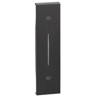 Bticino Living Now cover for interlocked button black KG05