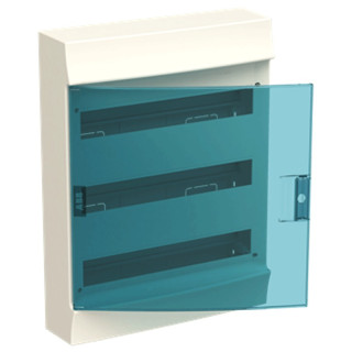 ABB Wall Mounted Switchboard 54 Modules IP40 door blue petrol White 3 rows