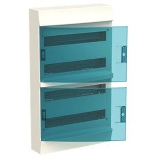 ABB wall-mounted switchboard 72 modules IP40 door blue petrol White