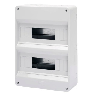 Tableau de distribution protégé Gewiss 24+2 modules IP40 sans porte