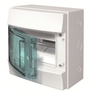 Centralino Abb a parete grigio 8 moduli con porta IP65 65P08X12