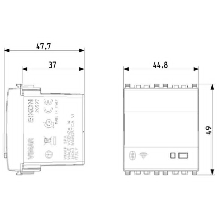 Vimar Eikon 2 Modules Next 20597.N Bluetooth Wi-Fi IoT Gateway