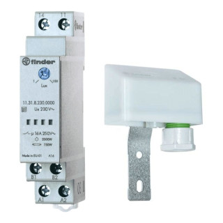 Finder light sensitive switch DIN 1 module 230v 11.31.8.230
