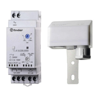 Finder light sensitive switch DIN 2 modules 230v 11.41.8.230