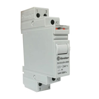 Finder two-pole 24V DIN connection impulse relay 20.22.8.024