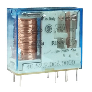 Mini Relay Finder 2 Switches 5A Coil 6VDC Continuous 405290060000