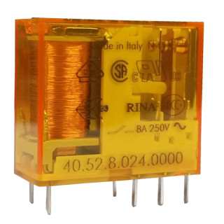 Mini-Relais Finder 2 Wechsler 5A Spule 24VAC abwechselnd 405280240000