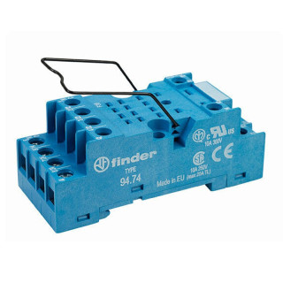 Finder Socket for 55-85 Series Miniature 4-Changeover Relay 9474SMA
