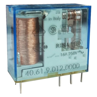 Mini Relay Finder 1 changeover 16A coil 12VAC continuous 406190120000