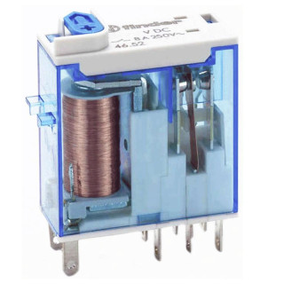 Industrial mini relay Finder coil 24V DC 8A 465290240040