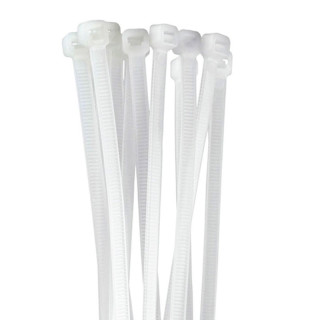 ETELEC white fixing clamps 200X4,5 mm 100pcs.