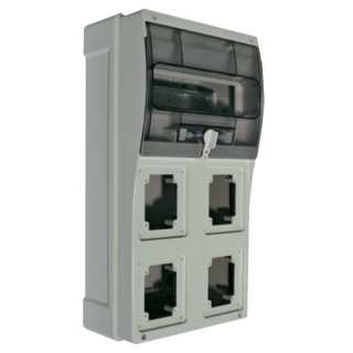 Palazzoli Shipyard Switchboard with 4 Sockets and 10 DIN Modules