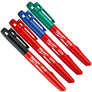 Milwaukee Indelible Marker Set Black Red Green Blue 48223106