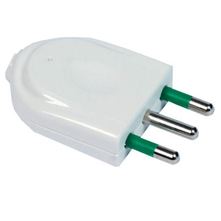 Fanton straight Italian plug 2P+E 16A model Easy White