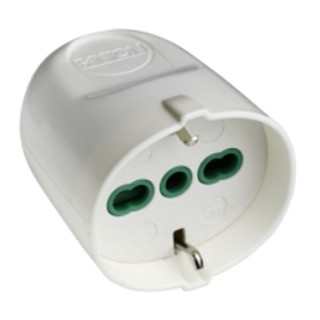 Fanton two-wire Italian/German schuko Mobile socket-outlet 2P+E 16A white 81050