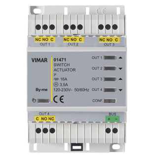 Vimar multifunction home automation actuator 4 relay outputs 01471