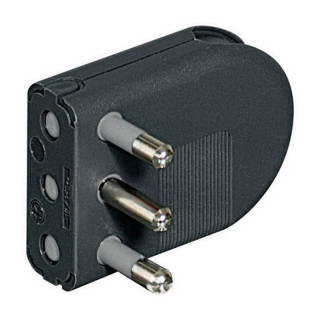 Bticino Space-saving plug 16A anthracite adjustable cable S2496TGE