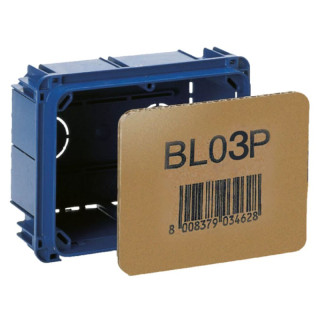 Flush mounting junction box Ave with paramalta 125X95X73 BL03P