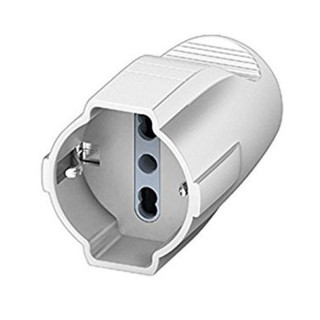 Bticino Italian-German universal Mobile socket-outlet and bipass white S2676TAE