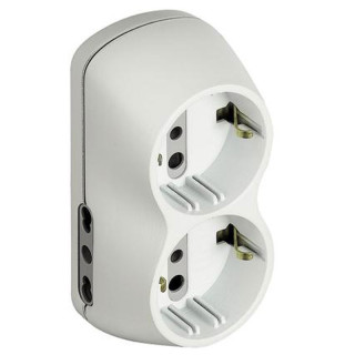 Adapter B4 2 double sockets 2 German sockets and 16A plug white S3614D