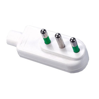 Fanton Italian Square Plug 2X10A+T White 80030
