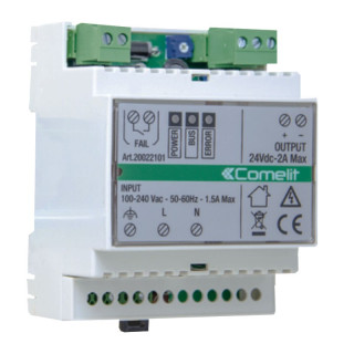 Comelit Switching power supply smilplehome 24VDC 2A on DIN 20022101