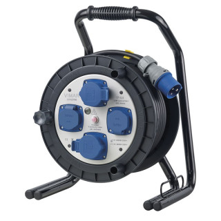 Carrete de cable industrial Vimar 16A 4 tomas schuko 15MT 0P32760