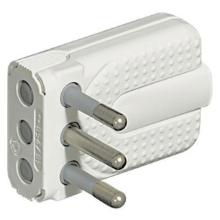 Bticino Space-saving corner plug 10A white S2465TA