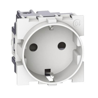 Toma Estándar Alemana Bticino Living Now color Blanco KW4141