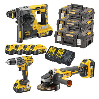 KIT Amoladora de martillo DeWALT 18V XR 5.0Ah DCK353P4T-IT