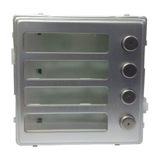 Urmet Sinthesi Modul aus eloxiertem Aluminium mit 4 Ruftasten 1148/14