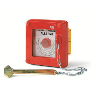 Abb Red firefighting emergency panel with IP55 13180 gavel