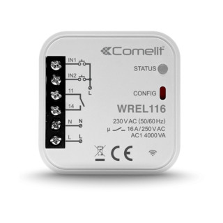 Comelit Wi-Fi smart home module for managing Sockets 1 Output 16A WREL116