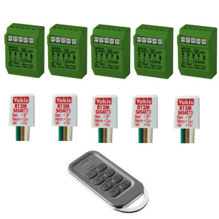 Automatisierungskit für 5 Yokis Urmet Rollläden über Radio Power