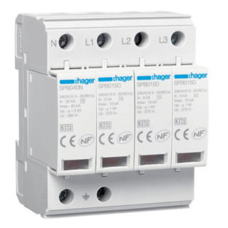 Scaricatore Hager 4P IMAX 15KA tipo 2 SPB415D