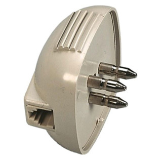 Enchufe telefónico Fanton de tres clavijas con PLUG 6/4 22070