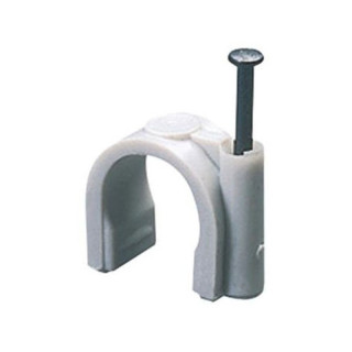 Plastic cable clamp diameter 6 white 100PZ