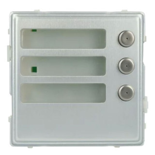 Urmet anodized aluminum Sinthesi module with 3 call buttons 1148/13