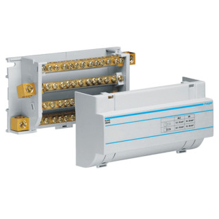 Hager 4P 160A 12 Connections Modular Fixed Bar Distributor KJ01D