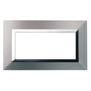 Ave Abdeckrahmen Zama Sistema 44 Metall 4 Module natürliches Aluminium 44P94ALS