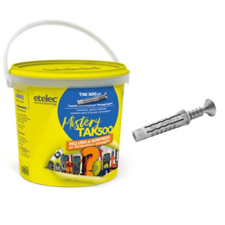 Etelec Kit de tapones de nylon con tornillos 500pcs + TAK500 gratis