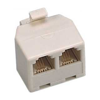 Adaptador telefónico Fanton de 1 enchufe a 2 enchufes 22350
