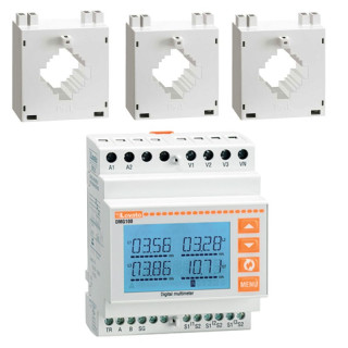 Lovato DMG100 Multimeter Kit + 3 150/5A Transformers DMGKIT100150