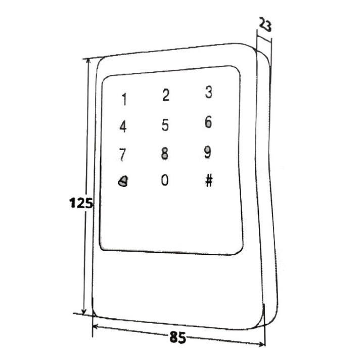 CDVI Touch-Tastatur mit Näherungsleser 125KHZ IP65 KPROXP