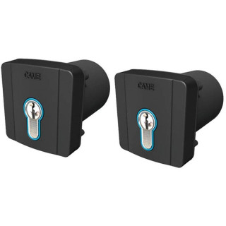 Kit 2 Came Flush Mounted Key Selector Switches Backlit Blue DIN 8K06SL-005