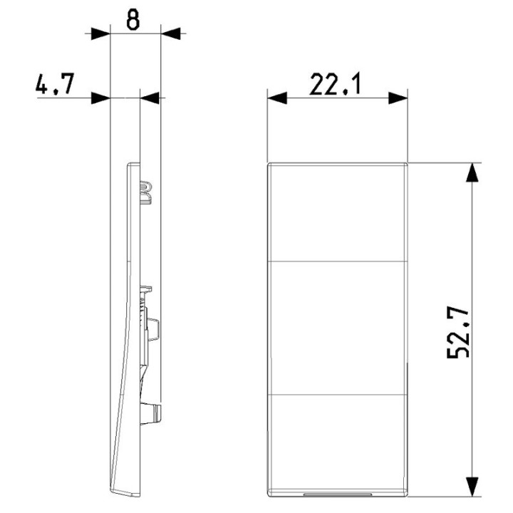 Vimar Linea interchangeable aligned switch cover 1 Module White 31000S.B