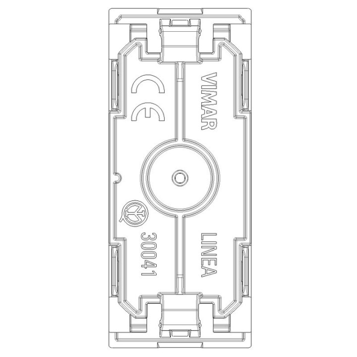 Cache-trou Vimar Linea 1 Module Noir 30041.G